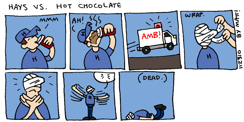 hays vs. hot chocolate