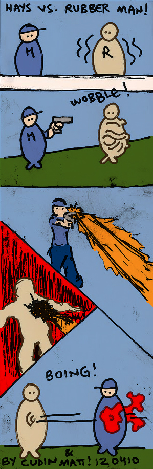 hays vs. rubber man