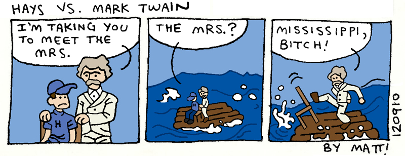 hays vs. mark twain
