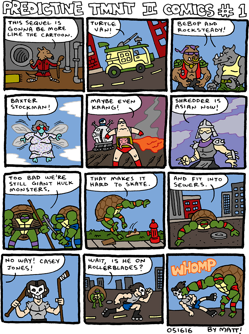 movie prediction comics: tmnt: out of the shadows