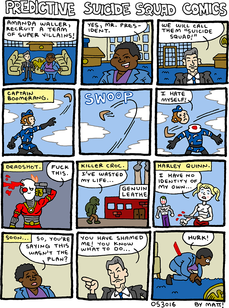 movie prediction comics: suicide squad