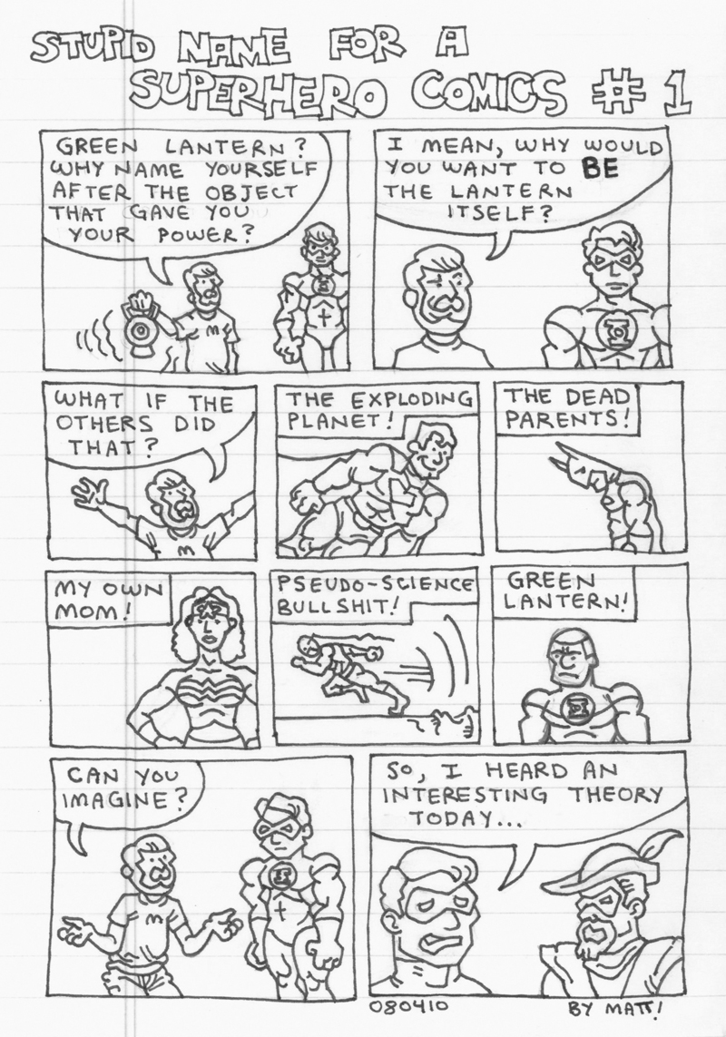 stupid name for a superhero comics #1