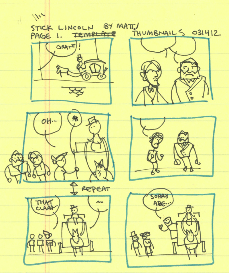 stick lincoln storyboard
